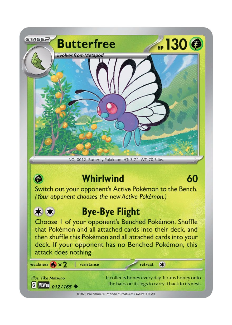 Butterfree - Reverse Holo (012/165) - 151