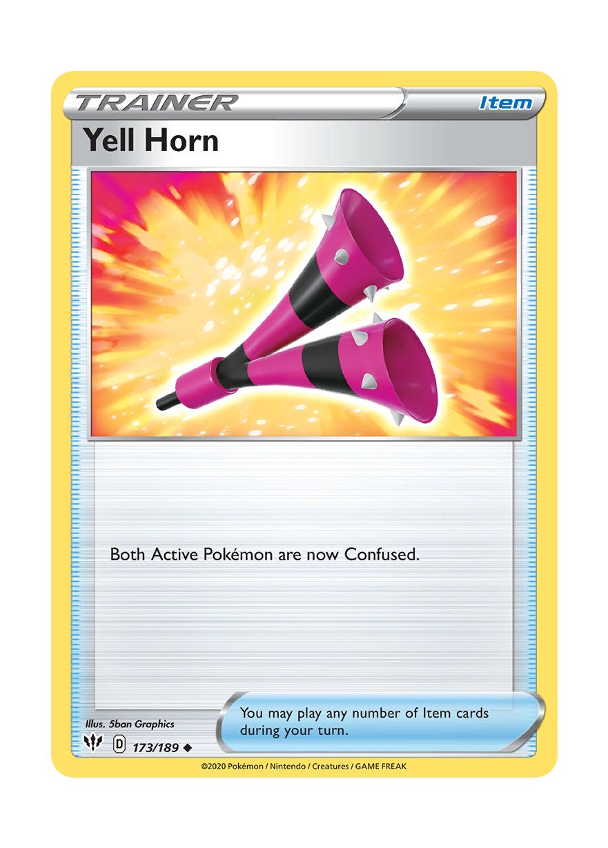 Yell Horn - Reverse Holo (173/189) - Darkness Ablaze
