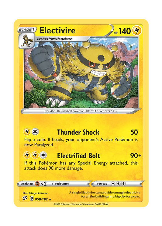 Electivire - Reverse Holo (059/192) - Rebel Clash