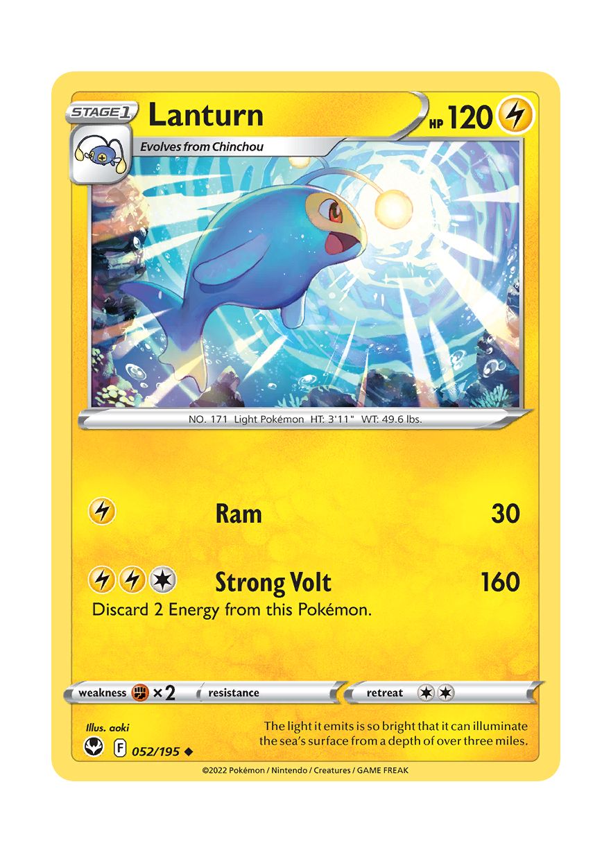 Lanturn - Reverse Holo (052/195) - Silver Tempest