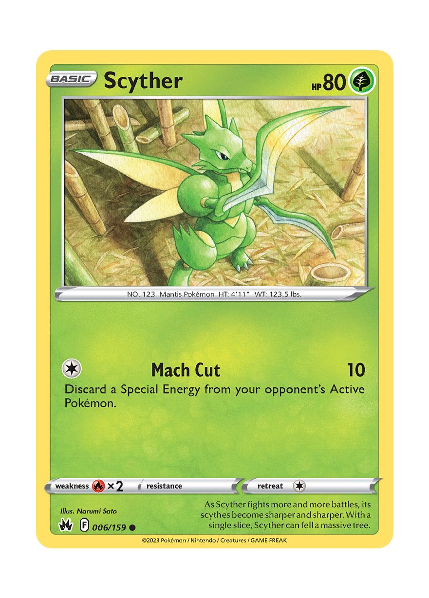 Scyther - Reverse Holo (006/159) - Crown Zenith