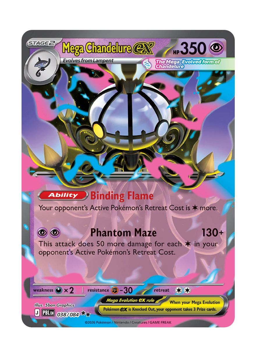 Mega Chandelure ex (038/84) - Pitch Black