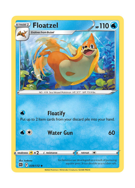 Floatzel - Reverse Holo (039/172) - Brilliant Stars