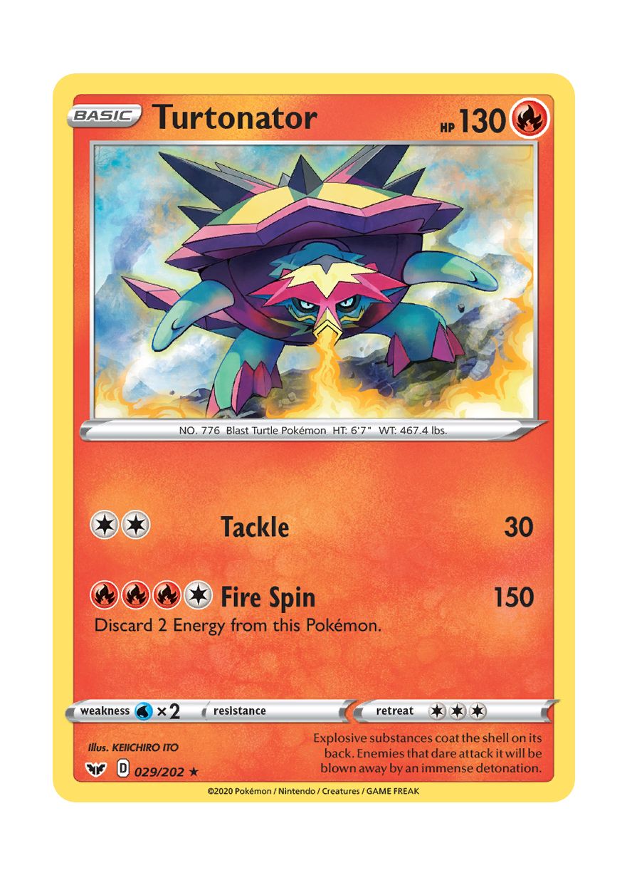 Turtonator - Reverse Holo (029/202) - Sword & Shield