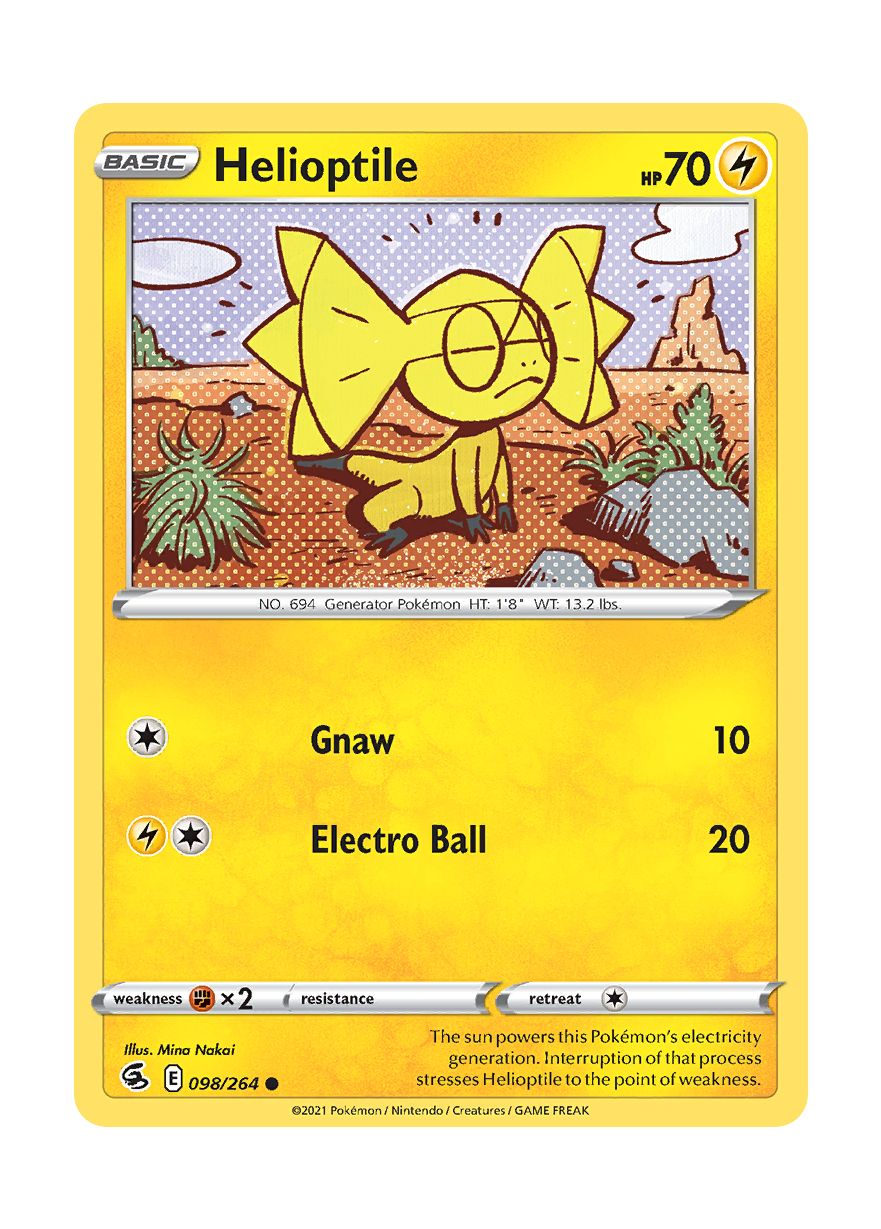 Helioptile - Reverse Holo (098/264) - Fusion Strike