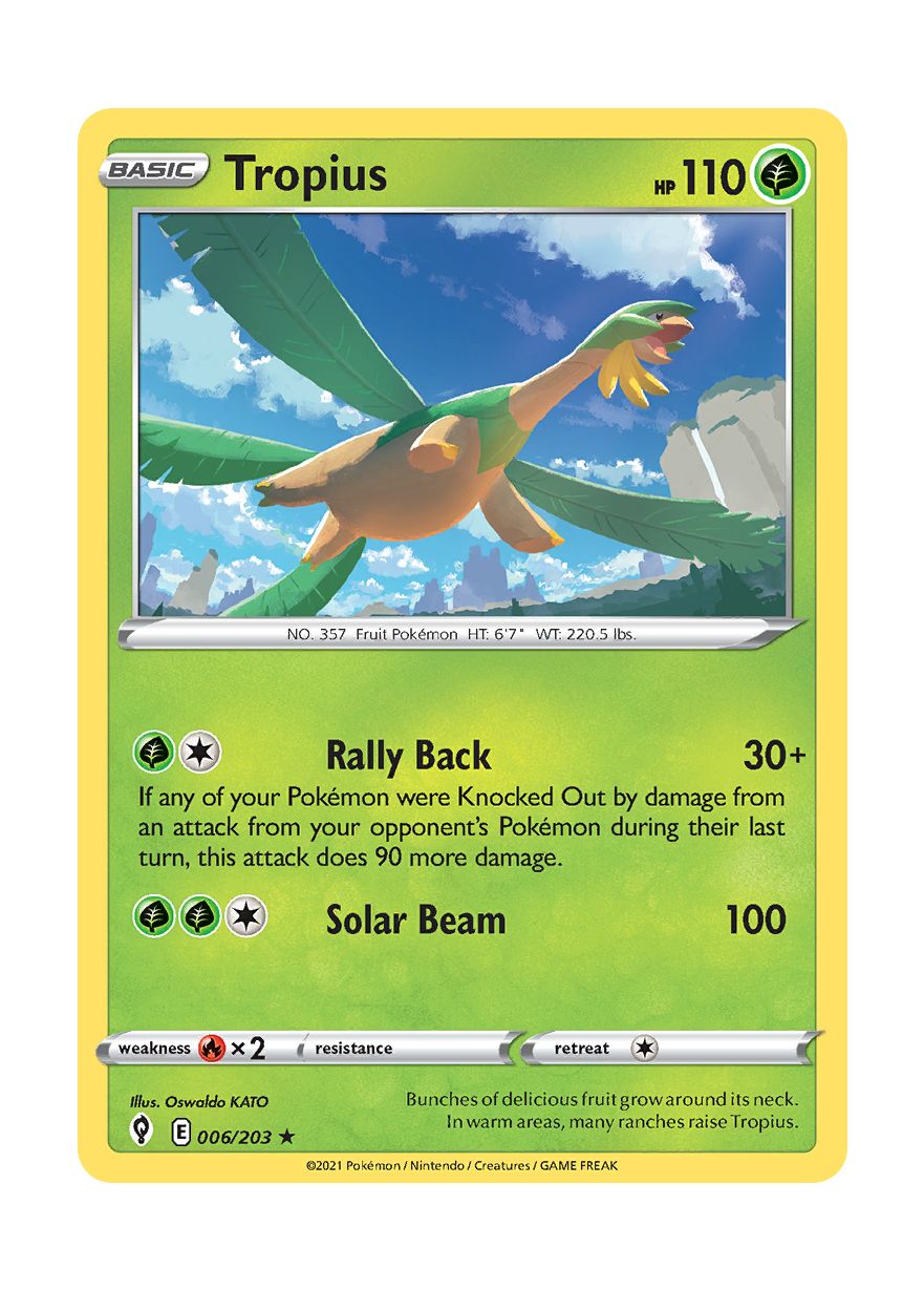 Tropius - Reverse Holo (006/203) - Evolving Skies