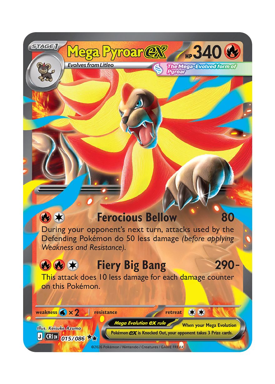 Mega Pyroar ex (015/86) - Chaos Rising