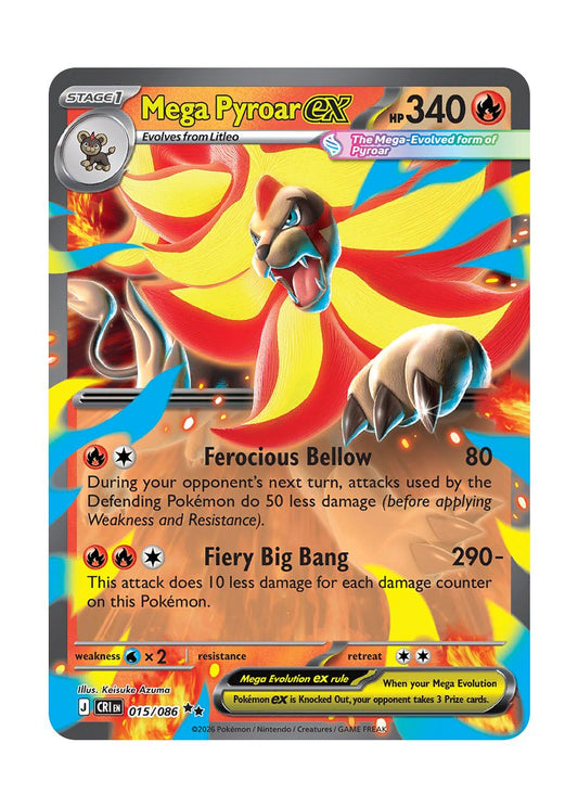 Mega Pyroar ex (015/86) - Chaos Rising