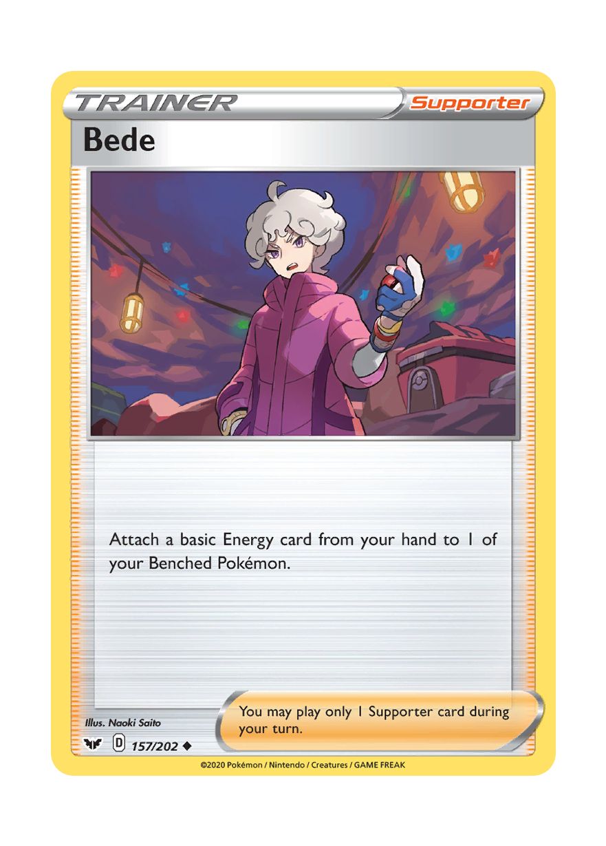 Bede - Reverse Holo (157/202) - Sword & Shield