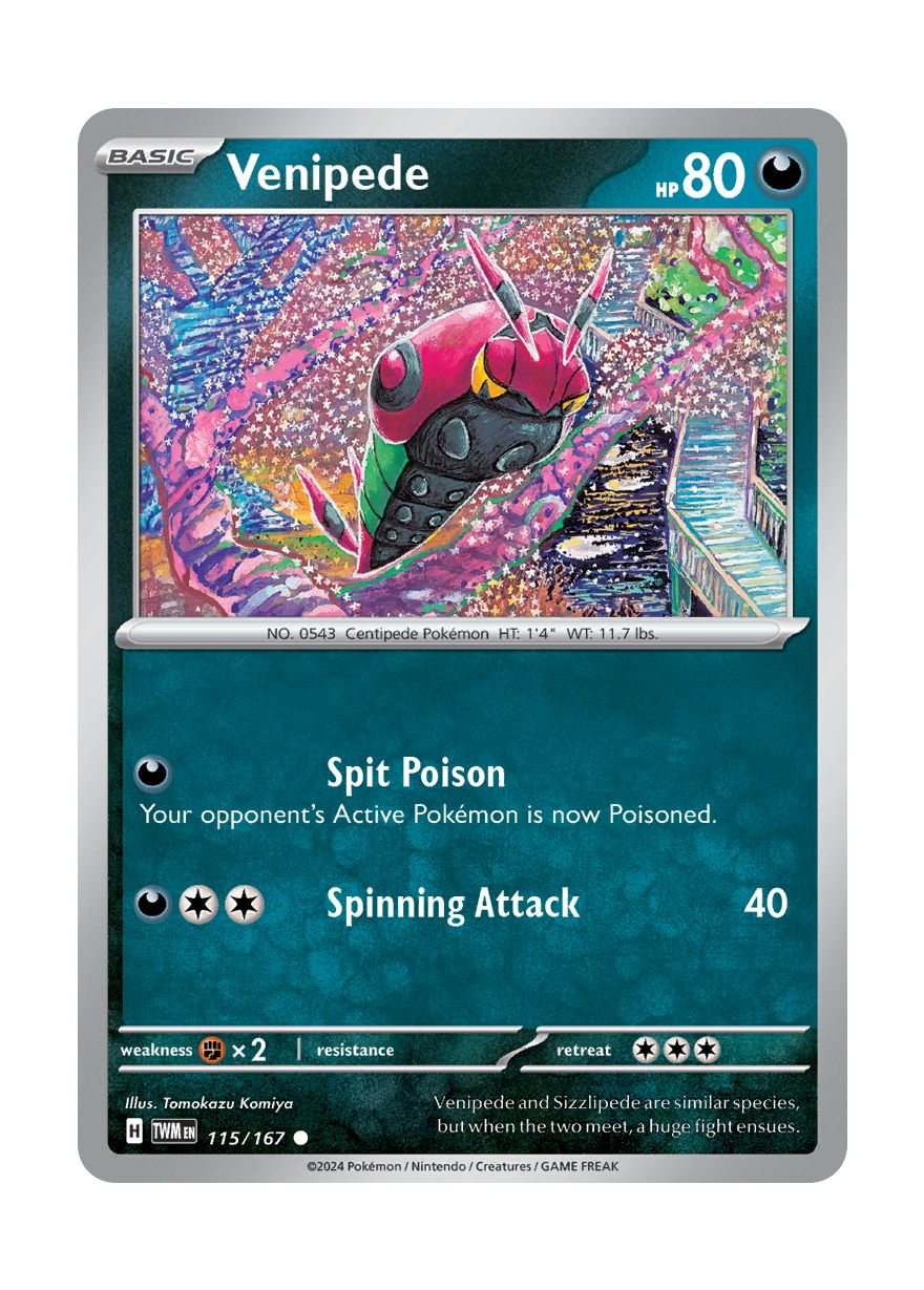 Venipede - Reverse Holo (115/167) - Twilight Masquerade
