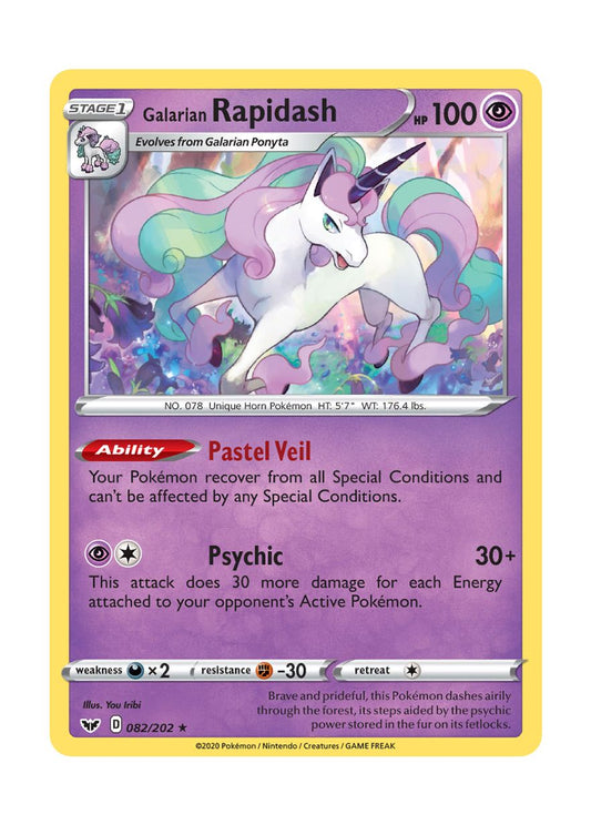 Galarian Rapidash - Reverse Holo (082/202) - Sword & Shield