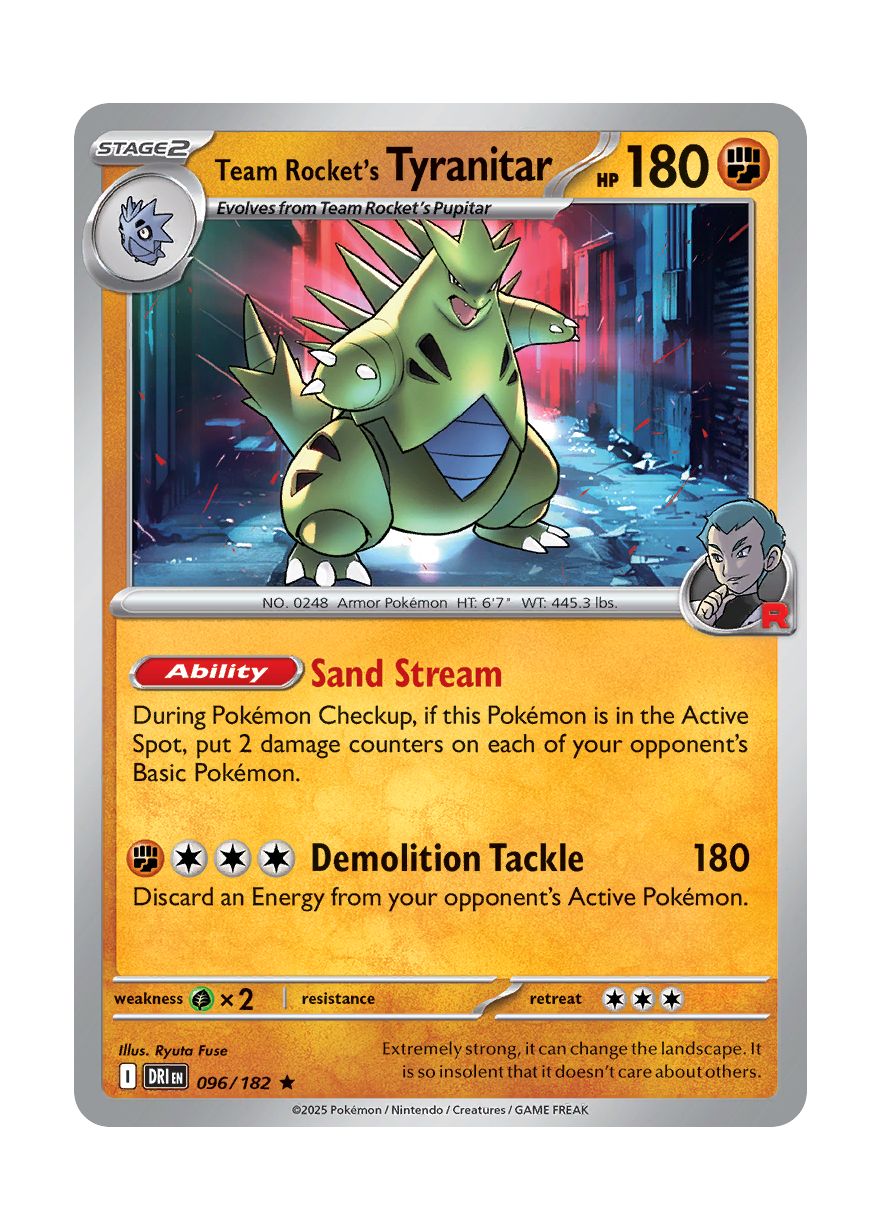 Team Rocket's Tyranitar (096/182) - Destined Rivals
