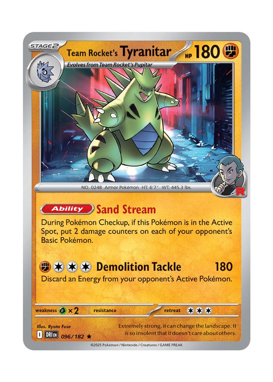 Team Rocket's Tyranitar (096/182) - Destined Rivals