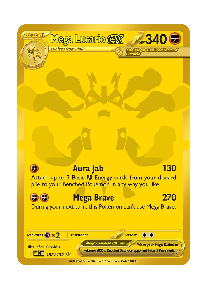 Mega Lucario ex (188/132) - Mega Evolution