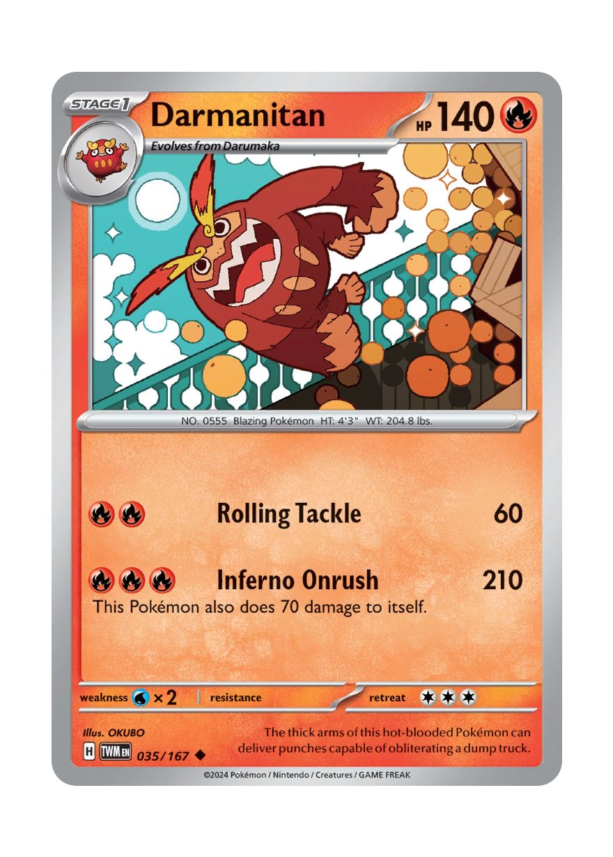 Darmanitan - Reverse Holo (035/167) - Twilight Masquerade