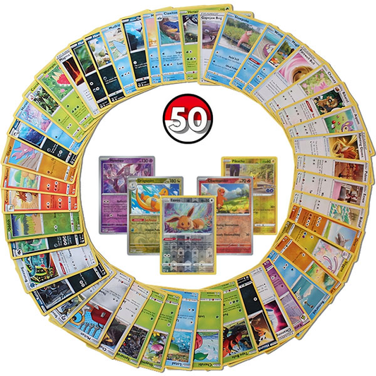 45 + 5 Blinkende Pokemon Kaarten Bundel