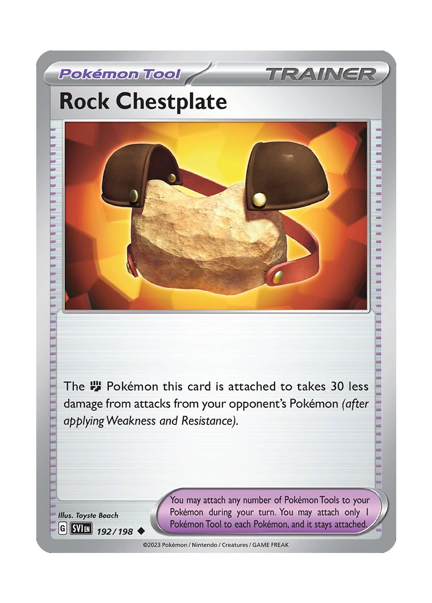 Rock Chestplate - Reverse Holo (192/198) - Scarlet & Violet