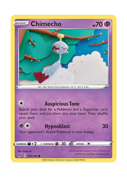 Chimecho - Reverse Holo (072/185) - Vivid Voltage
