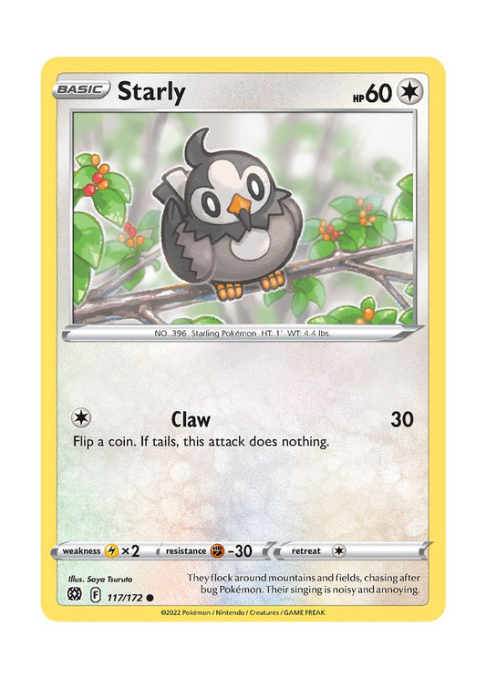 Starly - Reverse Holo (117/172) - Brilliant Stars