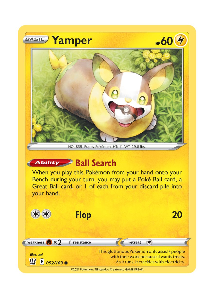 Yamper - Reverse Holo (052/163) - Battle Styles