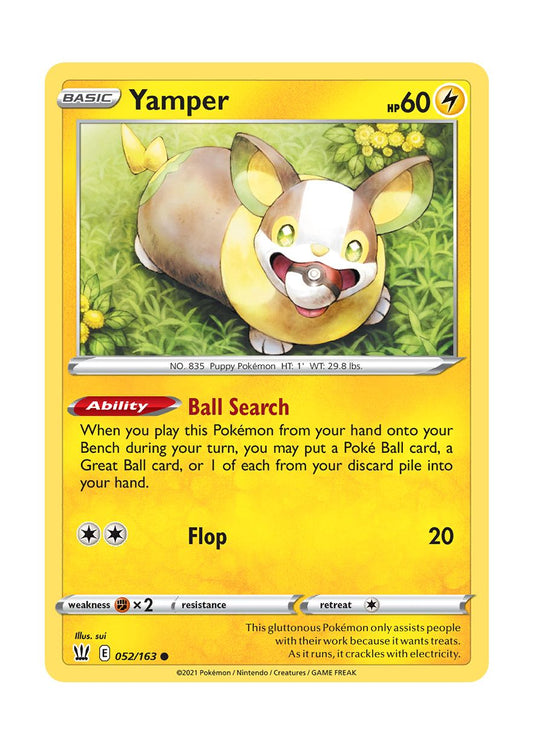 Yamper - Reverse Holo (052/163) - Battle Styles