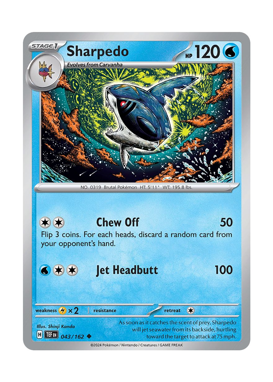 Sharpedo - Reverse Holo (043/162) - Temporal Forces