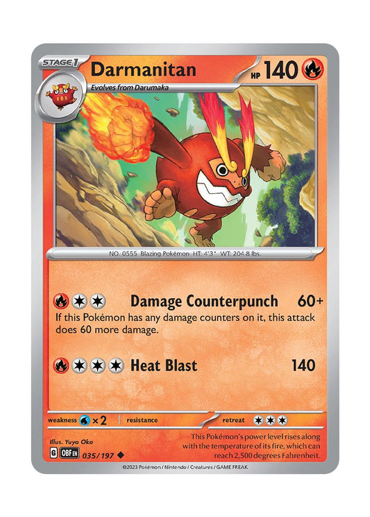 Darmanitan - Reverse Holo (035/197) - Obsidian Flames