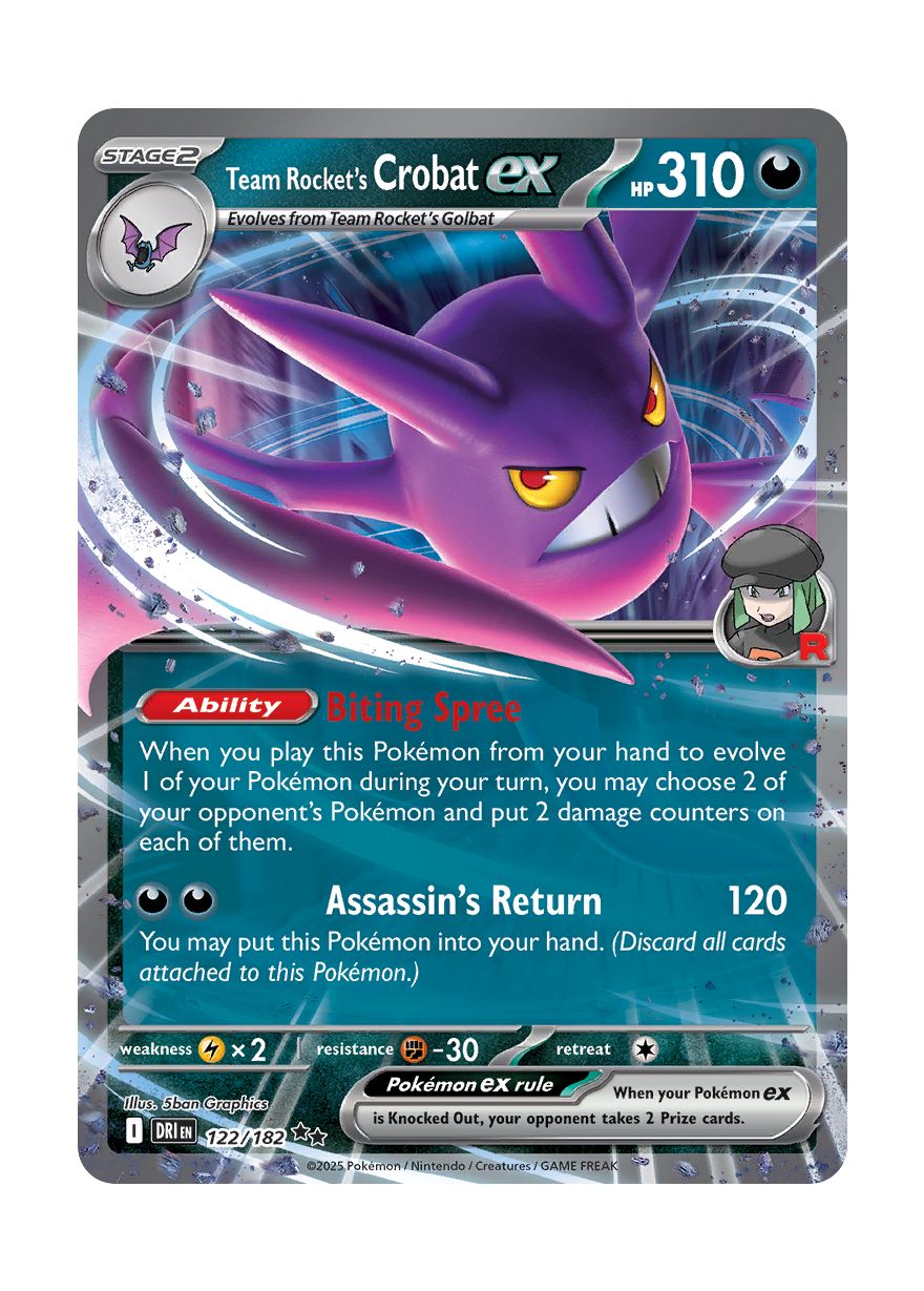 Team Rocket's Crobat ex (122/182) - Destined Rivals