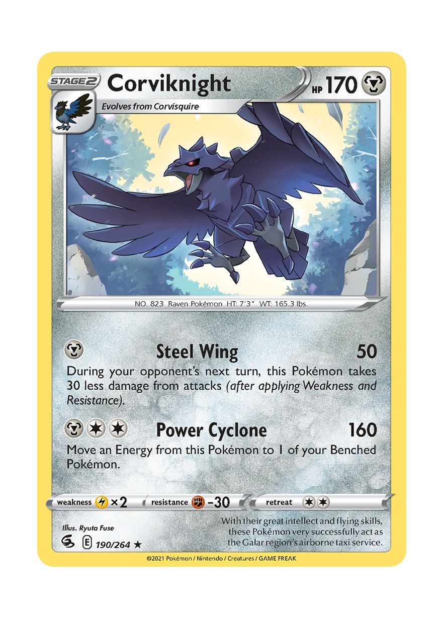 Corviknight - Reverse Holo (190/264) - Fusion Strike