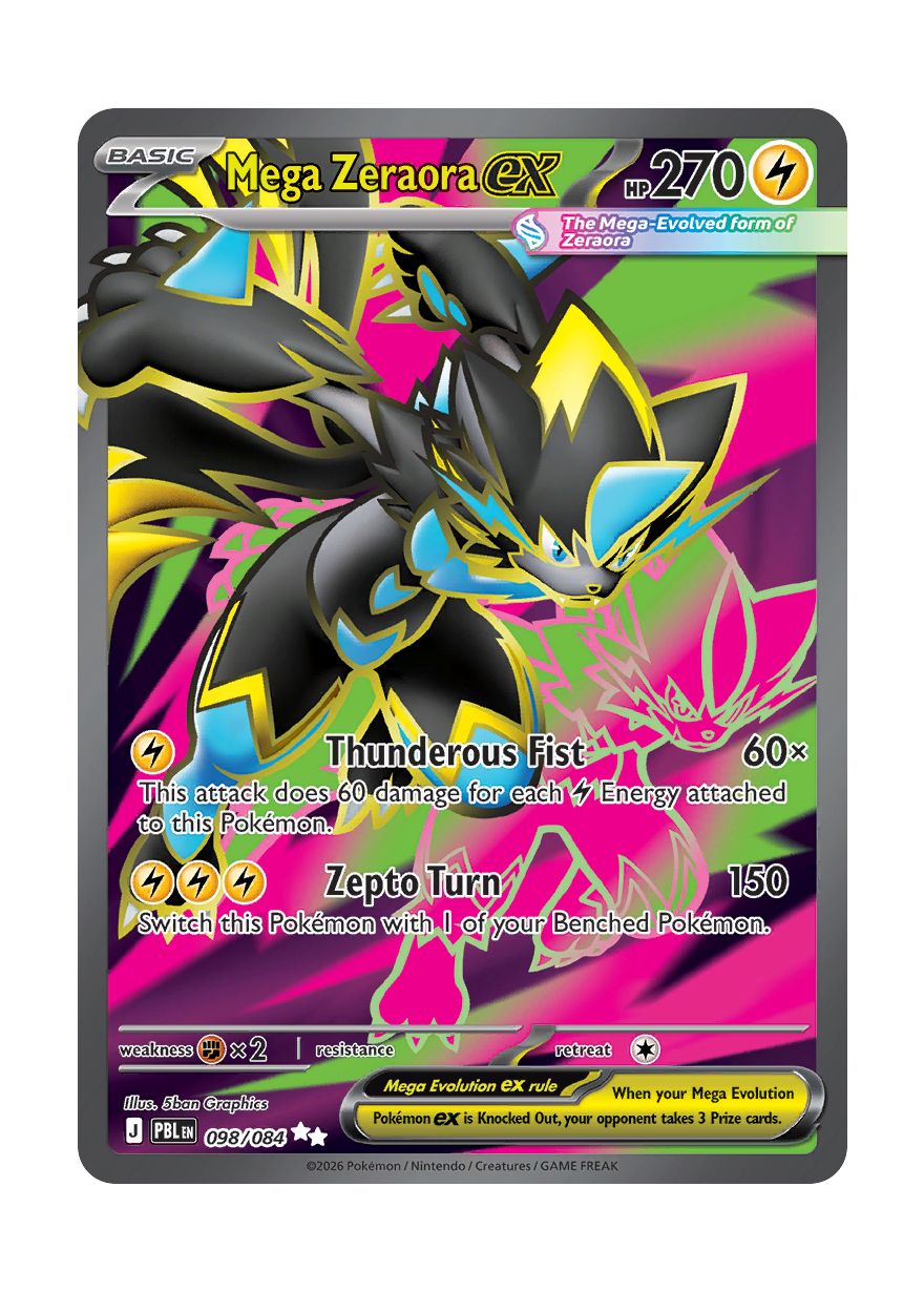 Mega Zeraora ex (098/84) - Pitch Black