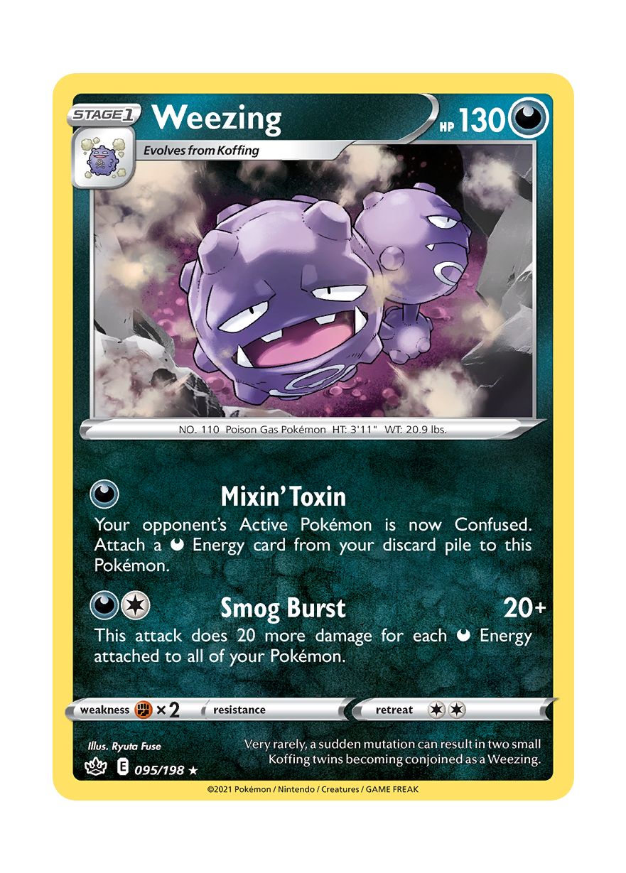 Weezing - Reverse Holo (095/198) - Chilling Reign