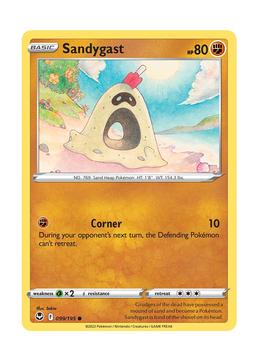 Sandygast - Reverse Holo (099/195) - Silver Tempest
