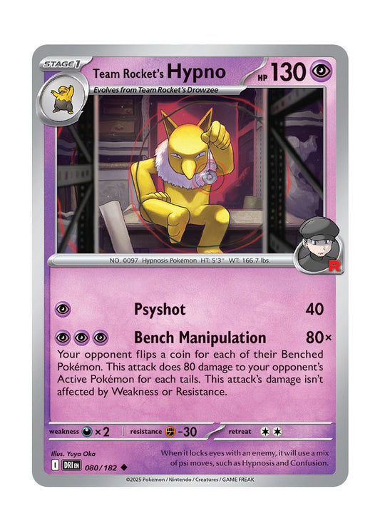 Team Rocket's Hypno (080/182) - Destined Rivals
