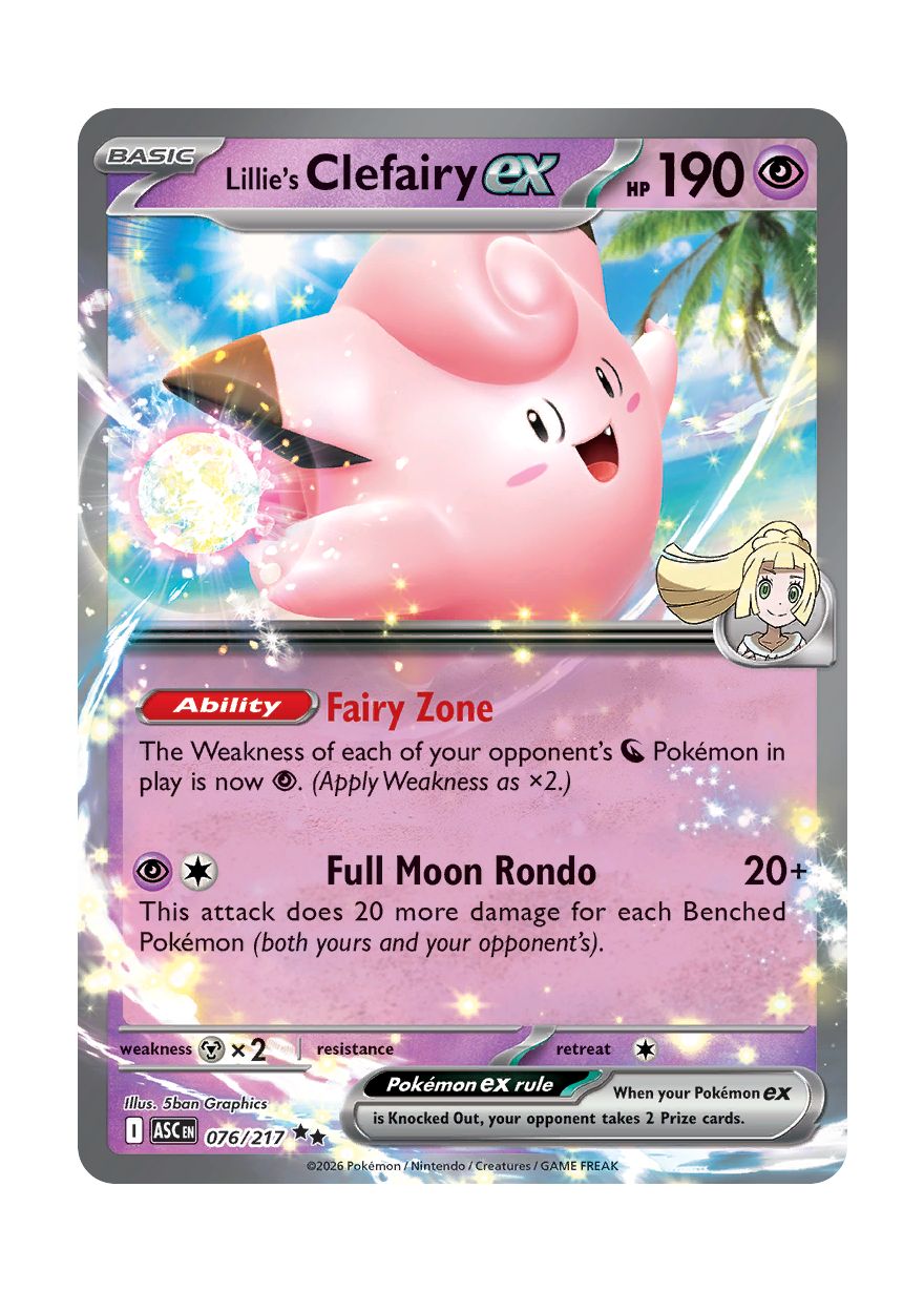 Lillie's Clefairy ex (076/217) - Ascended Heroes