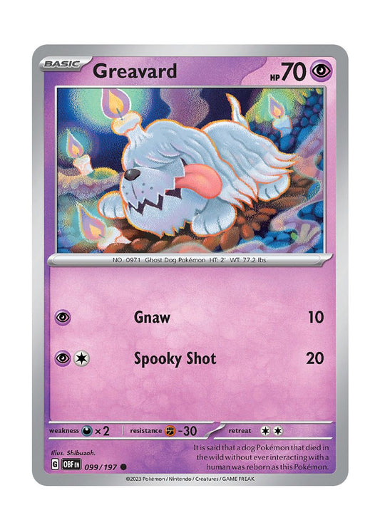 Greavard - Reverse Holo (099/197) - Obsidian Flames