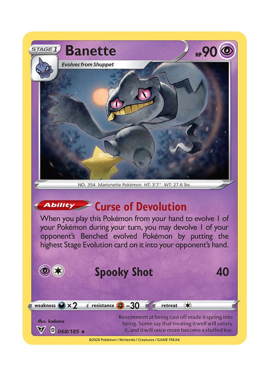 Banette - Reverse Holo (068/185) - Vivid Voltage