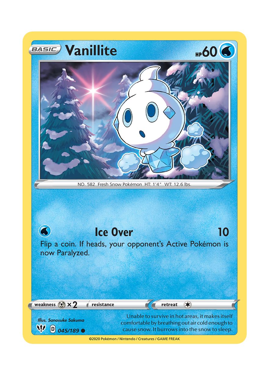 Vanillite - Reverse Holo (045/189) - Darkness Ablaze