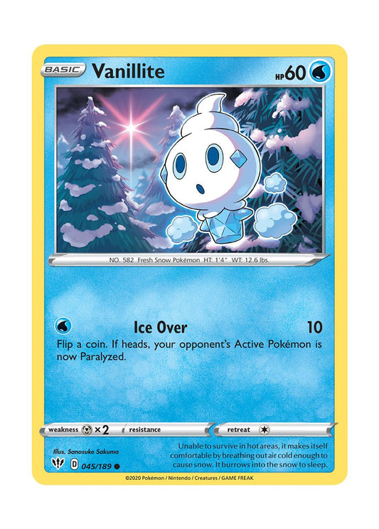 Vanillite - Reverse Holo (045/189) - Darkness Ablaze