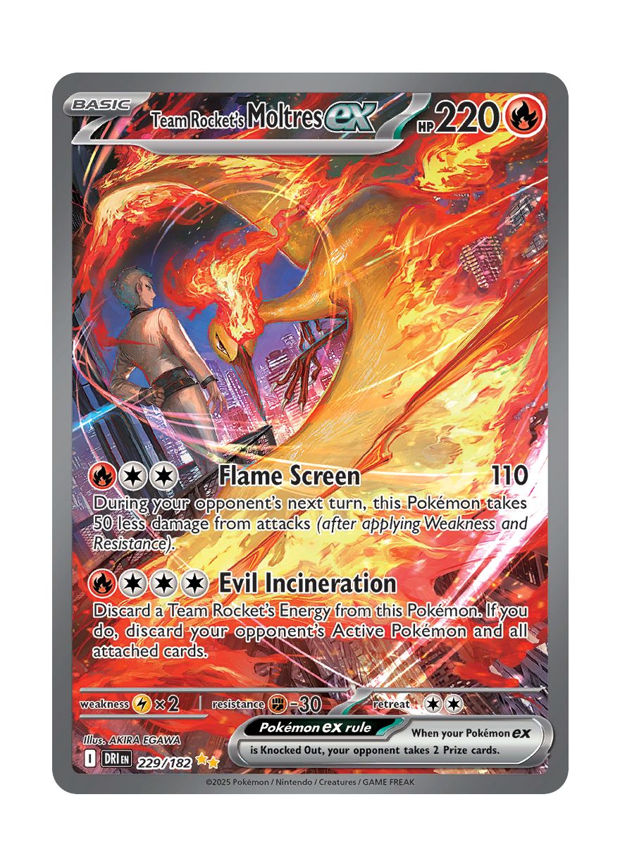 Team Rocket's Moltres ex (229/182) - Destined Rivals