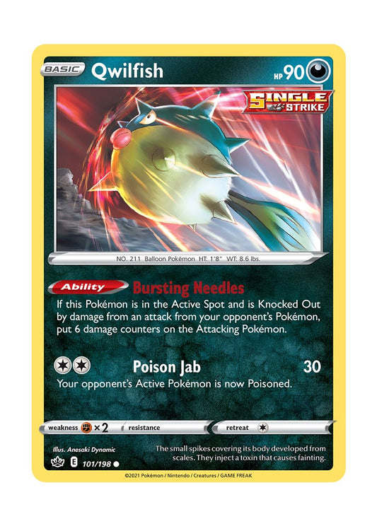 Qwilfish - Reverse Holo (101/198) - Chilling Reign