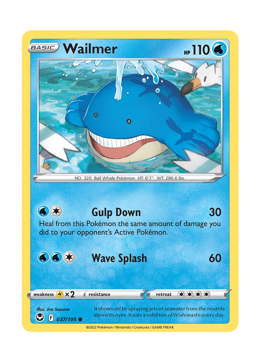 Wailmer - Reverse Holo (037/195) - Silver Tempest
