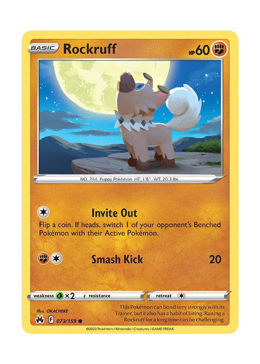 Rockruff - Reverse Holo (073/159) - Crown Zenith