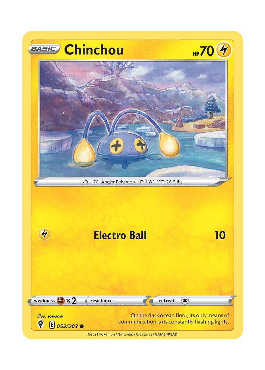 Chinchou - Reverse Holo (052/203) - Evolving Skies