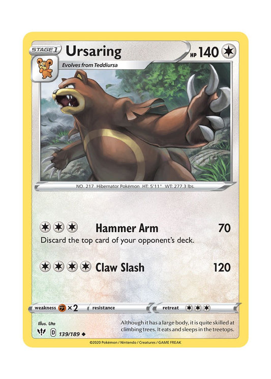 Ursaring - Reverse Holo (139/189) - Darkness Ablaze