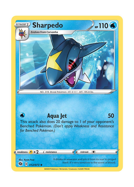 Sharpedo - Reverse Holo (012/73) - Champion's Path