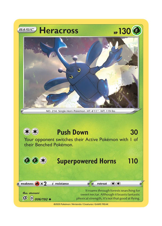 Heracross - Reverse Holo (006/192) - Rebel Clash