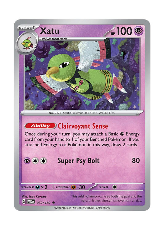 Xatu - Reverse Holo (072/182) - Paradox Rift
