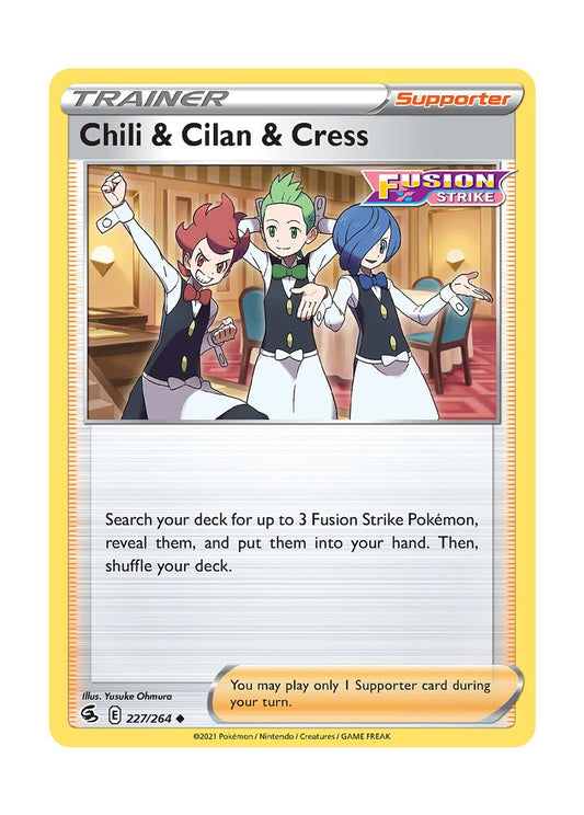 Chili & Cilan & Cress - Reverse Holo (227/264) - Fusion Strike