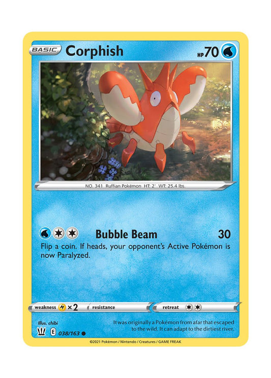 Corphish - Reverse Holo (038/163) - Battle Styles