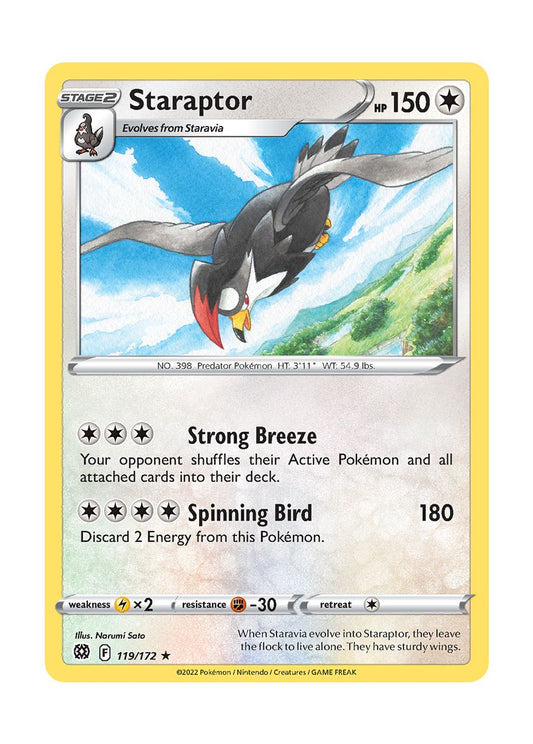 Staraptor - Reverse Holo (119/172) - Brilliant Stars
